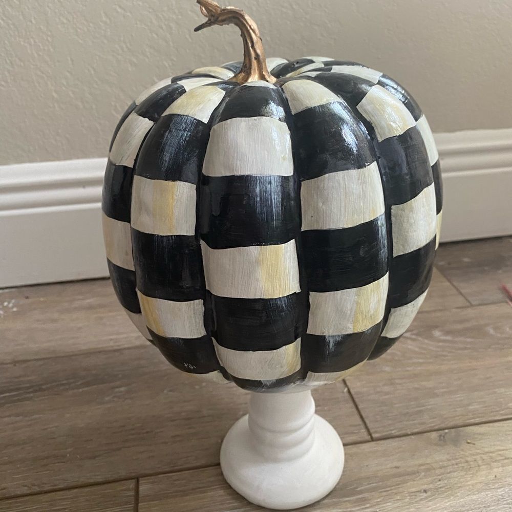Designer Inspired Hand Painted Pumpkin